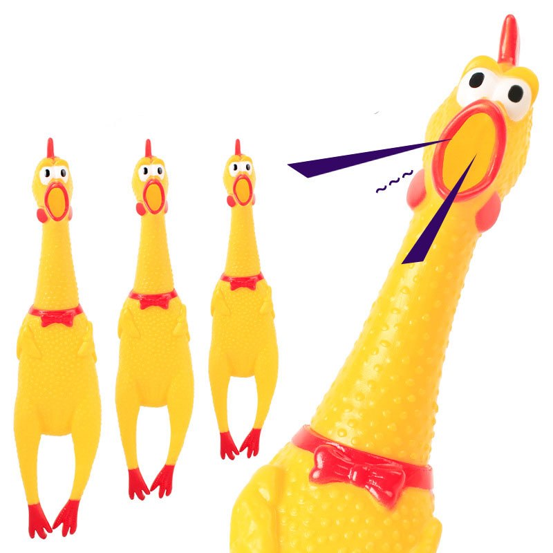 Screaming Chicken Toy - Stress Relief & Pet Play (17–39cm)