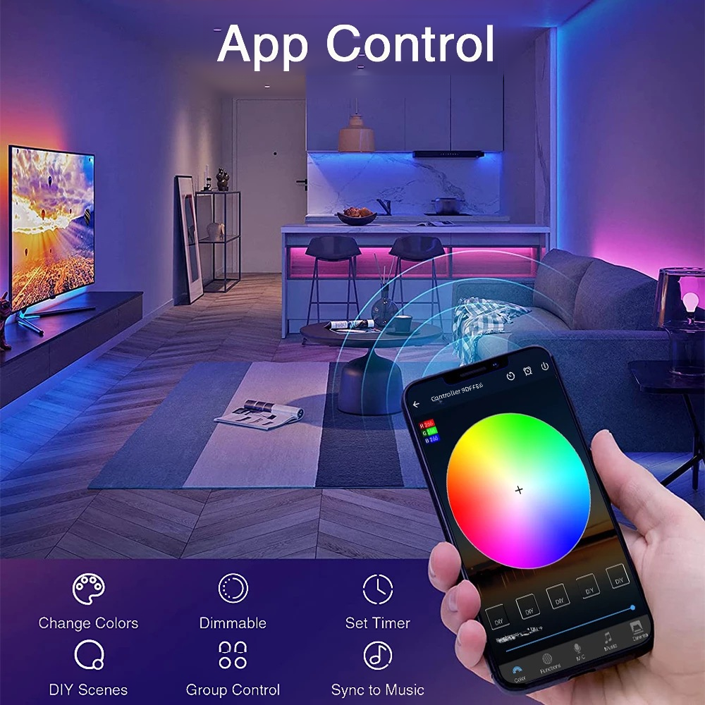 AuraGlow™ Smart LED Strip Lights