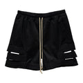 Men's Loose Drawstring Shorts with Lace Panel Design