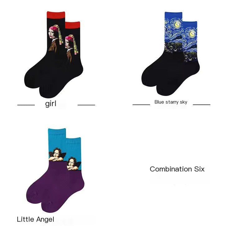 Artistic Cotton Socks for Men and Women