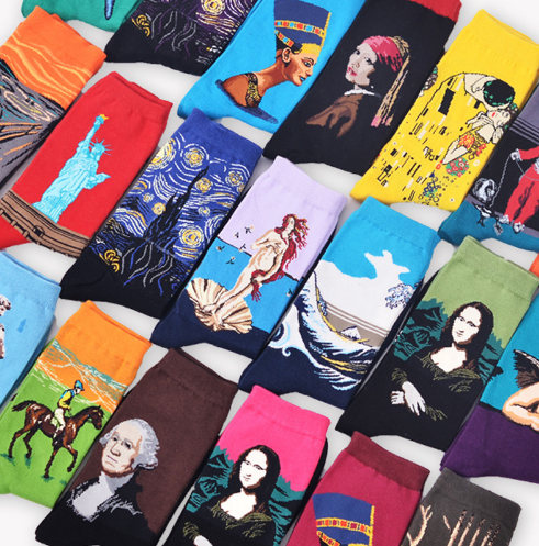 Artistic Cotton Socks for Men and Women