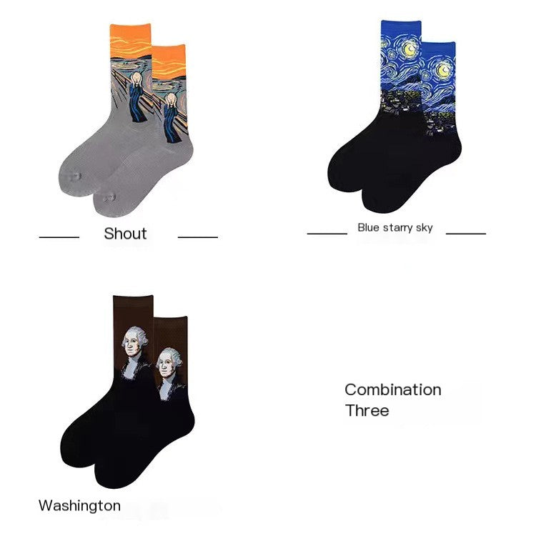 Artistic Cotton Socks for Men and Women