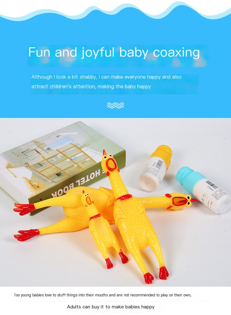 Screaming Chicken Toy - Stress Relief & Pet Play (17–39cm)