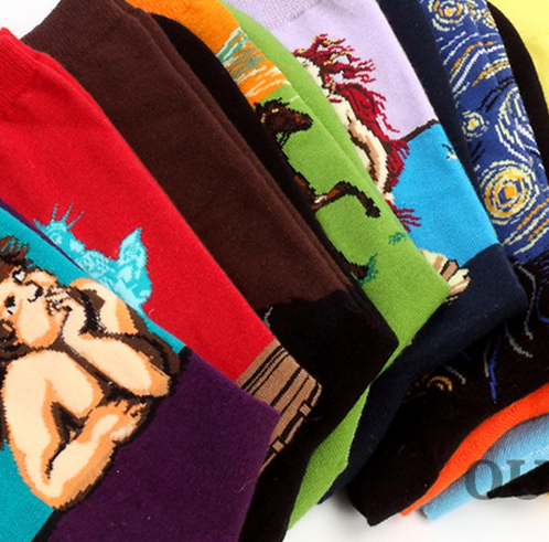 Artistic Cotton Socks for Men and Women