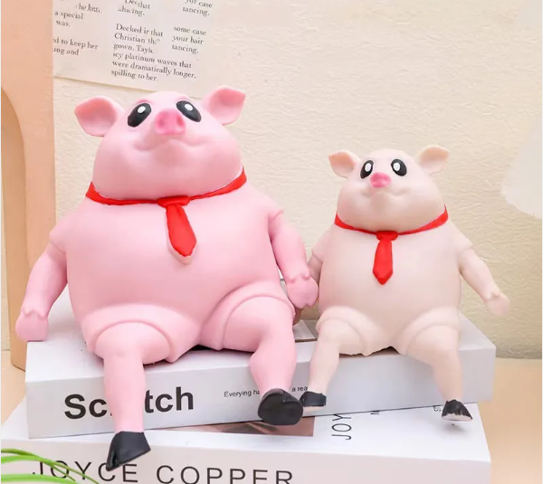 Piggy Squeeze Stress Relief Toy - Soft TPR Squishy (14–21cm)
