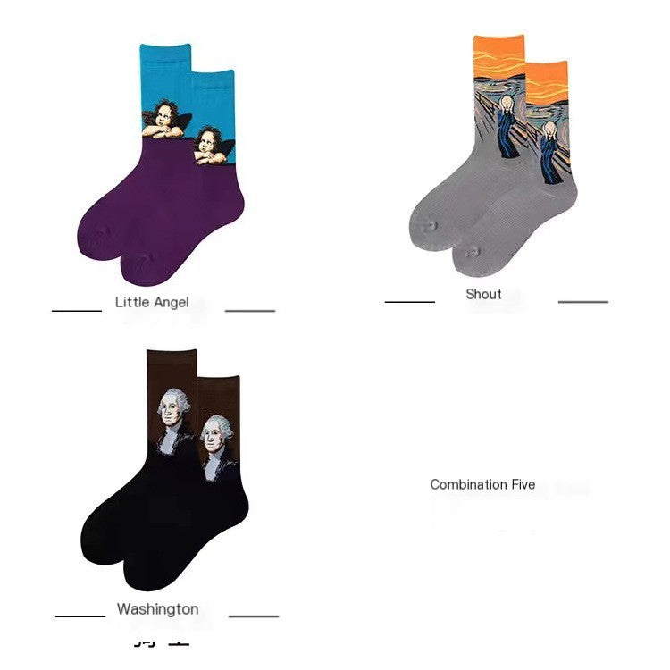 Artistic Cotton Socks for Men and Women